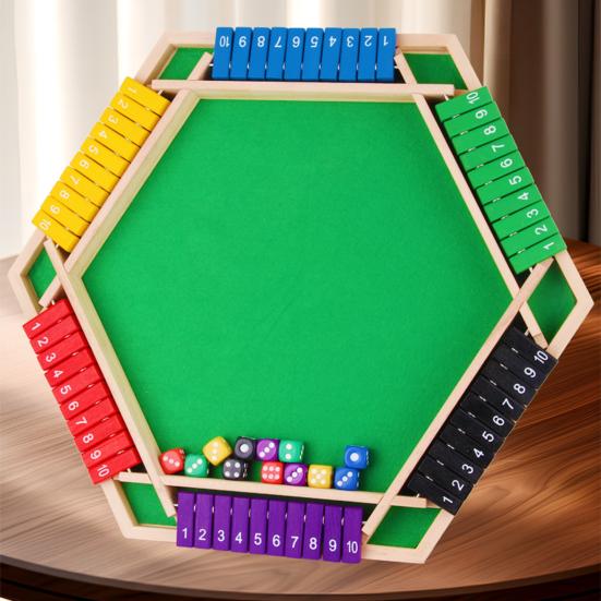 Настольная игра «Закрой коробку» с 12 кубиками. Обучающая стратегическая игра с кубиками. Для 2–6 игроков, для детей, взрослых, семейных вечеринок. Интерактивная деревянная игрушка «Закрой коробку».