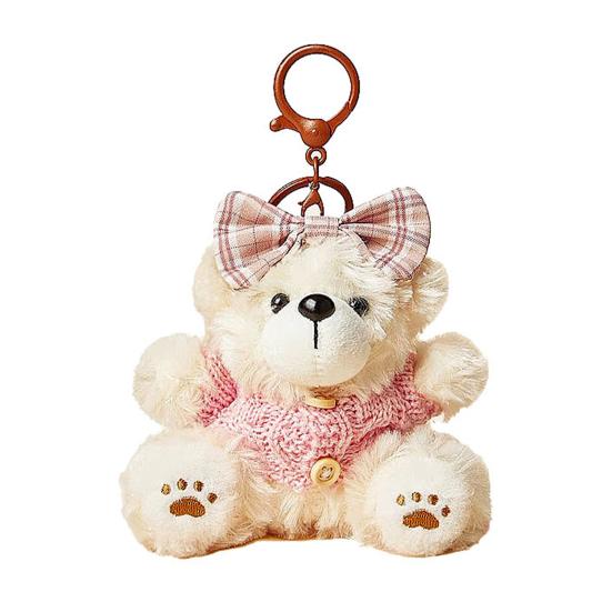 Милый плюшевый брелок-мишка для женщин, мягкая игрушка, подвеска для сумки, для сумок, рюкзаков, кошельков, багажных бирок, аксессуар