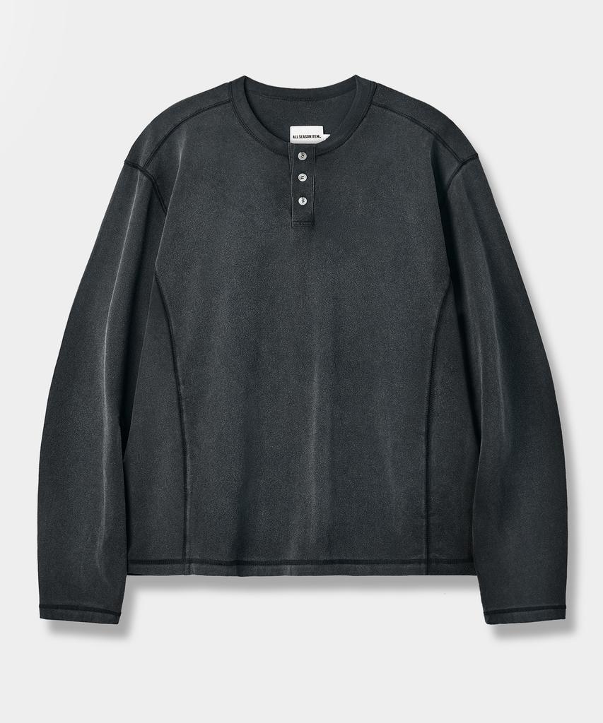 Dimiteulibeullaeg Essentials на Четыре сезона Футболка-henley с длинным рукавом_Пигментный уголь