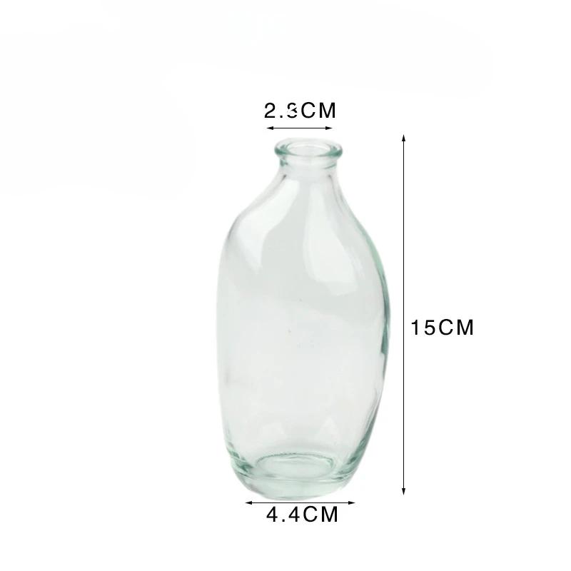 Nordic Transparent Glass Vase Small Irregular Hydroponic Vases Fresh Flowers Green Plants Flower Arrangement Ornaments