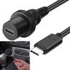 Кабель USB-C 3.1/USB-C 3.0/USB-C 2.0 для скрытого монтажа, штекер-гнездо, 1 м, для приборной панели автомобиля, грузовика, лодки, мотоцикла