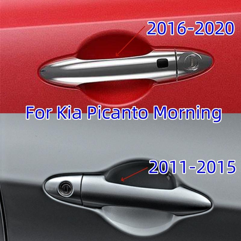 Door Handle Cover For Kia Picanto Morning 2011 2012 2014 2016 2017 2018 Chrome Car Accessories Plated Trim Paste Style