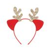 Golden Sequin Reindeer Antler Headband - Cute Christmas Hair Accessory for Girls