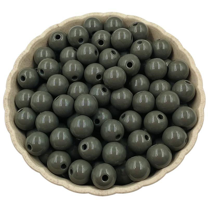 Товары для вечеринок для изготовления украшений Круглые свободные бусины своими руками Однотонные 50 шт. Многоцветные 10 мм Непрозрачные