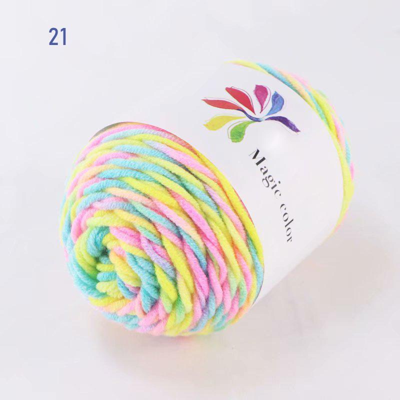 50 г/моток Взрослый шарф Разноцветное секционное крашение 8 нитей Хлопковая пряжа Пряжа Сделай сам Ручное вязание