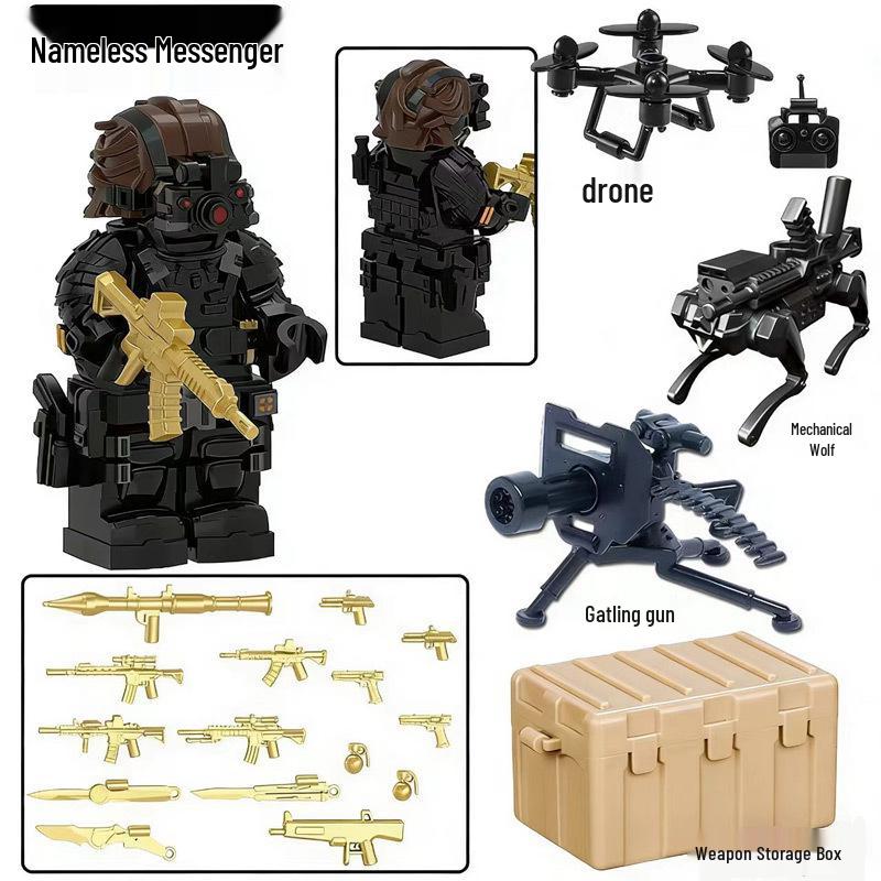 Совместимая LEGO Дельта Экшн Эрозия Золотой Розовый Велоцираптор Модель Минифигурка Игрушка