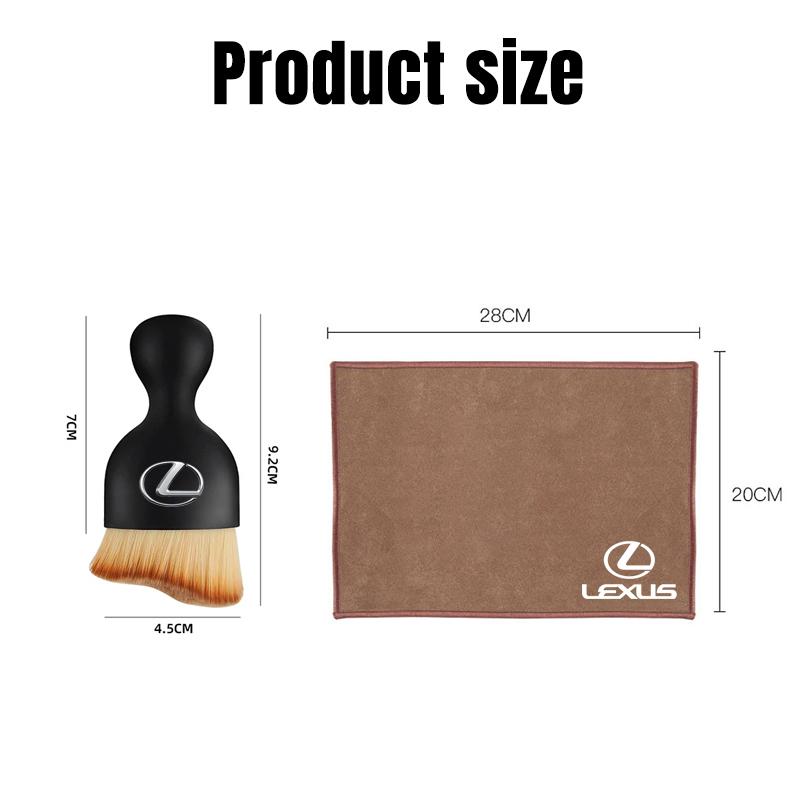 HZN3 Car Interior Cleaning Tools Microfiber Wash Towels Cleaning Brush For Lexus F SPORT ES RX NX LS UX LM LX GX LC RZ IS CT GS RC HS
