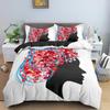 African Woman Duvet Cover Set 3D Cartoon Printed Bedding Set Pillowcase Bedroom Decor King Queen Twin Size Bedclothes 2/3PCS
