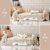Чехол для дивана Boho, ультрамягкий, современный жаккардовый чехол для дивана в клетку с треугольным узором, чехол для двухместного дивана-футона, нескользящий, дышащий