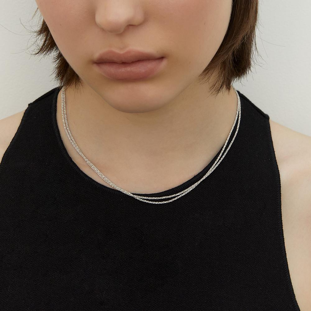 Серебряная цепочка Lunne 925 с блестками #Lsn55