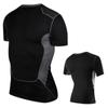 Men Short Sleeve T Shirts Base Layer Sport Compression Skinny  Running Cycling Tight Bottoming Gym Outdoor Fitness Training Top Quick Dry