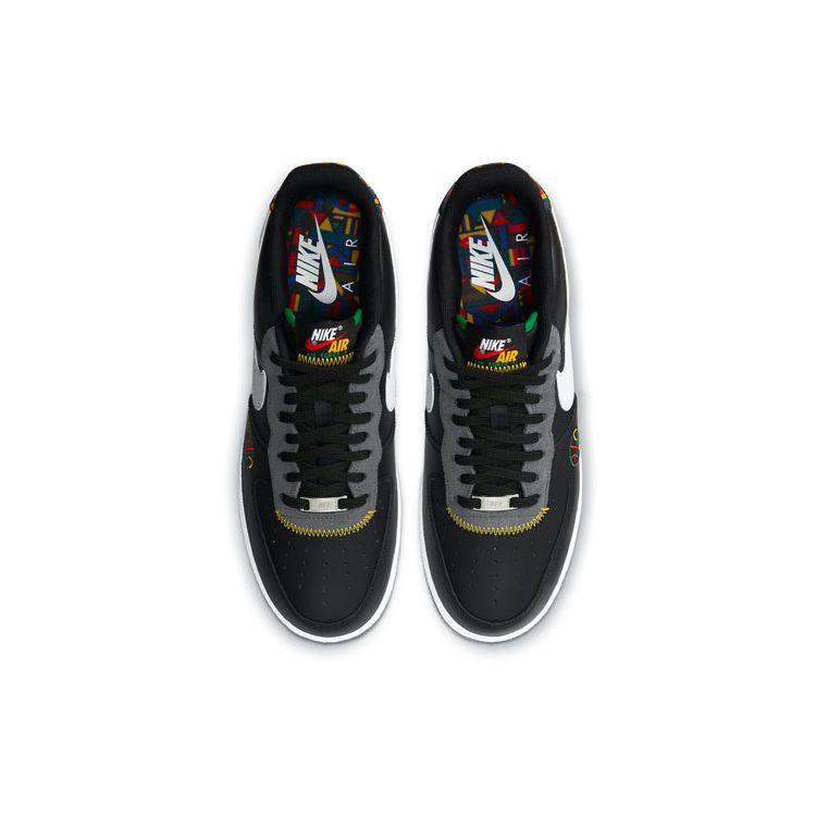 Nike Мужские кроссовки Air Force 1 07 LV8 Live Together, Play Together черные темно-серые сосново-зеленые DC1483-001