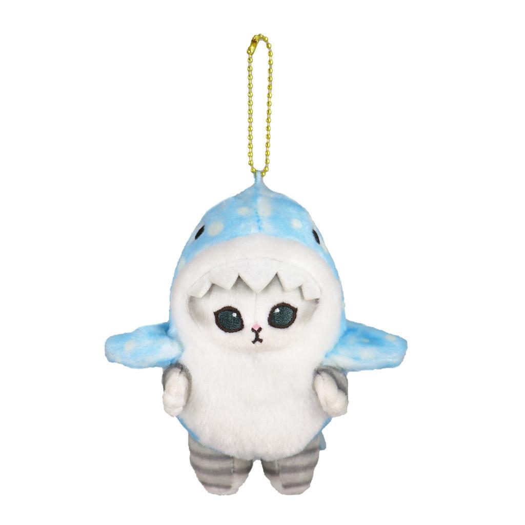 Очаровательная плюшевая кукла Кошка-акула, милый брелок для сумки Кошка-креветка, мягкая игрушка-животное