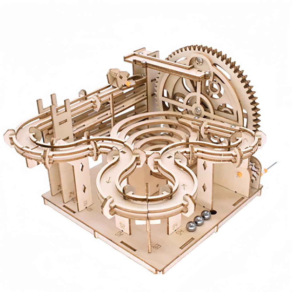 AIJUYE 3D Wooden 3D Wood For 3D Craft Manual Mechanical Pachinko Jigsaw No Connection Agent Educational Gift for Elementary School Students Puzzle,