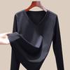 Mercerized Cotton Women's Long-sleeved Early Autumn New Khmer Bottoming Shirt Solid Color Spring and Autumn Top