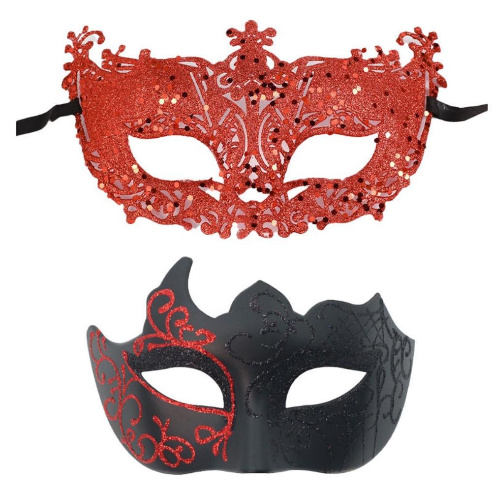 2PCS/set Couple Masks Venetian Masquerade Party Painted Mask Eye Mask Performance Dance Carnival Party Costume Cosplay Props