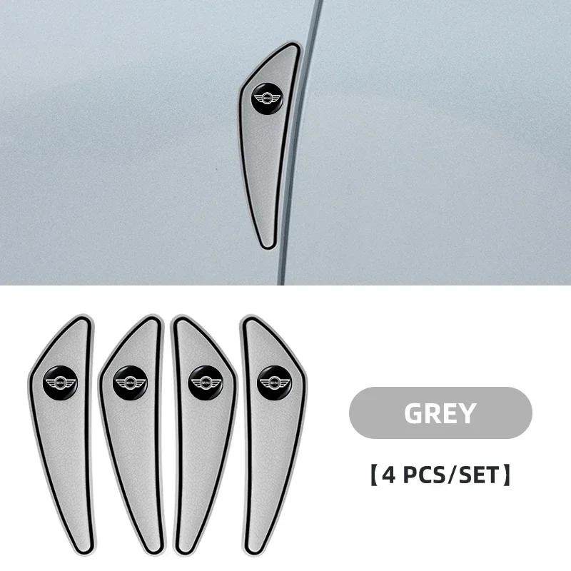 JRNQ3 4pcs Car Logo Bumper Anti-Collision Strip For MINI Cooper One R50 R52 R54 R53 R56 Countryman R60 F55 F56 JCW Accessories
