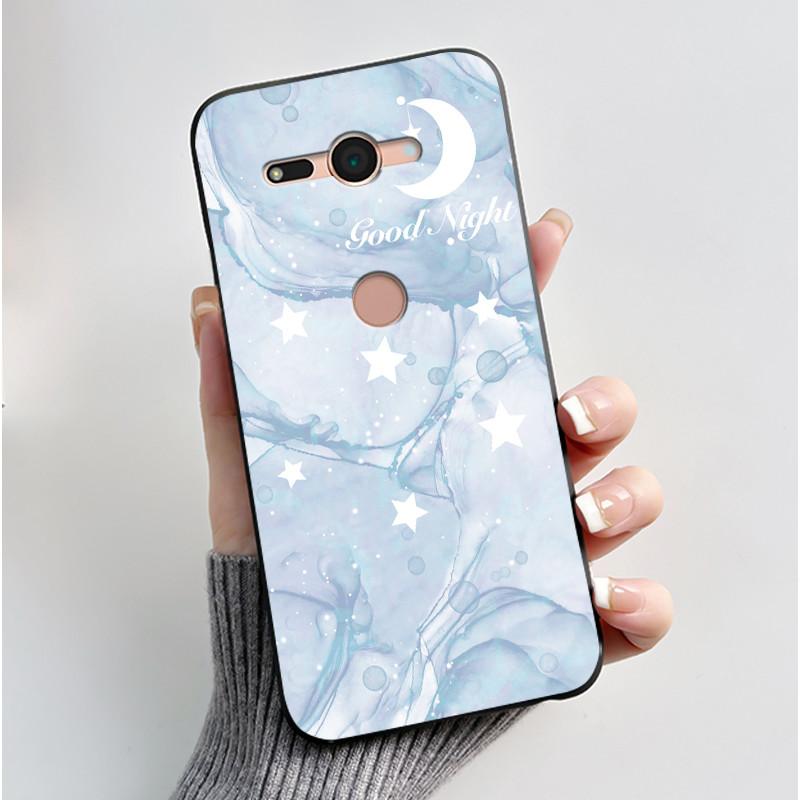 Для Sony Xperia XZ2 Compact H8324 H8314 Чехол Эстетичный Модный Милый Мультяшный Кот Ударопрочный Черный Силиконовый Мягкий Тонкий Задняя Крышка