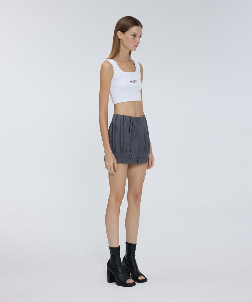 Meuameu Tuck Mini Skirt