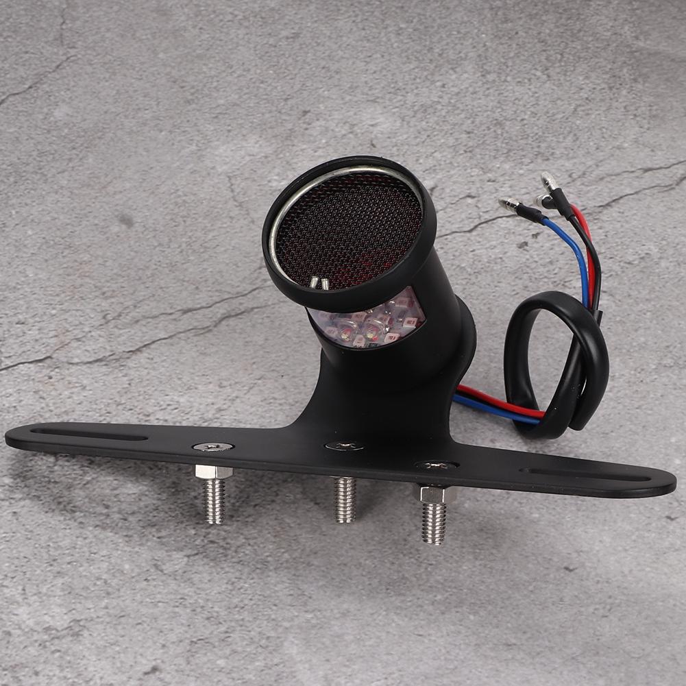 Светодиодный фонарь для мотоцикла в винтажном стиле, универсальный задний стоп-сигнал с кронштейном для номерного знака