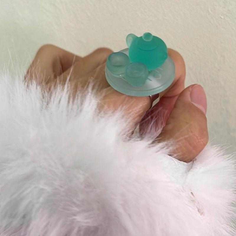 Simulation Kettle Tea Set Rings Adjustable Finger Rings New Chinese Style Adorment Stackable Rings Accessory for Women