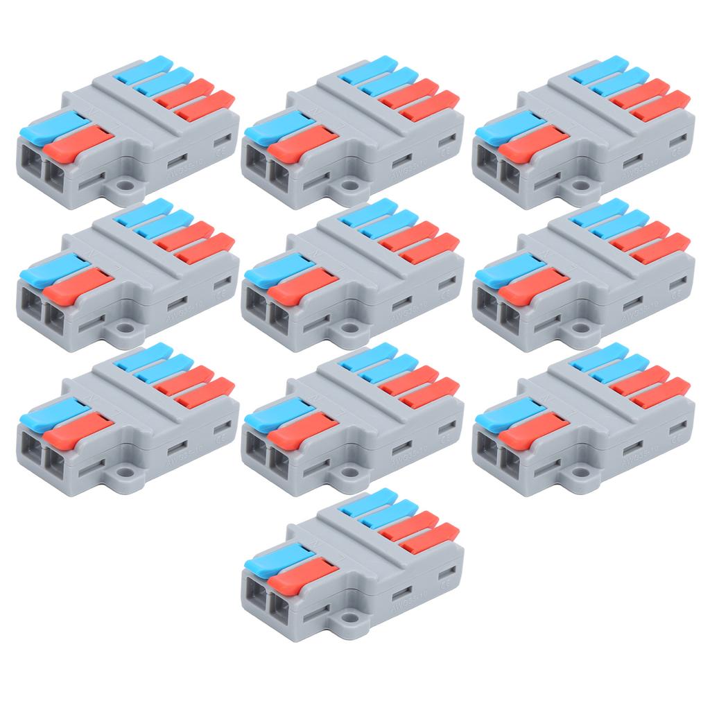 10Pcs Cable Connector Terminal Multi Function 2 In 4 Out Quick Wiring Connection LT-624