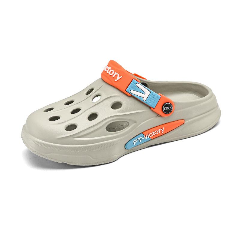 Обувь с дырками, мужская летняя одежда, наступающая на мешок с дерьмом, тапочки с усиленной толстой подошвой, нескользящие, модные, интернет-знаменитости, пляжные сандалии