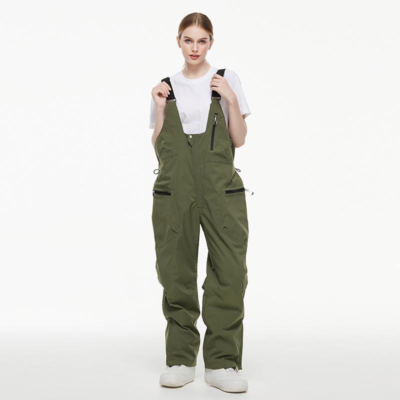 Женские и мужские лыжные комбинезоны, регулируемые комбинезоны, ветрозащитные водонепроницаемые лыжные брюки, утепленные теплые зимние виды спорта на открытом воздухе, сноубордические брюки