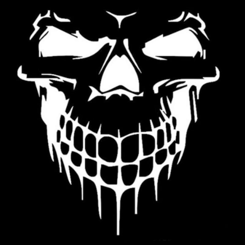 Наклейка на автомобиль Съемная Водонепроницаемая Цветная Лазерная 3D Череп Виниловая ПЭТ Наклейка Наклейка Авто Внешний Стайлинг Декоративные Аксессуары