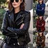 Women's Short Women's Leather Jacket Locomotive Clothing Slim Winter Jacket Pu Leather Jacket Women
