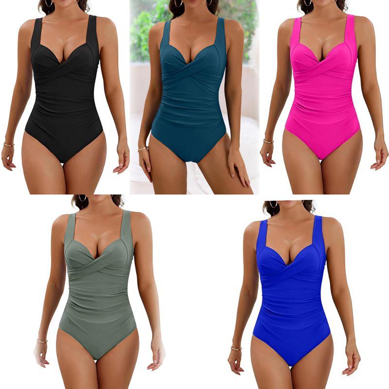 European & American Plus Size One-Piece Swimsuit for Women