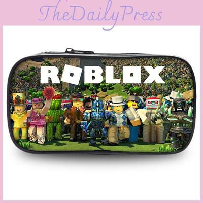 Вместительный пенал Roblox из прочной ткани Оксфорд с забавными рисунками для студентов