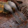 Portable 2 In 1 Spoon Fork Lightweight Camping Spoon Fork Multifunctional Spork Outdoor Camping