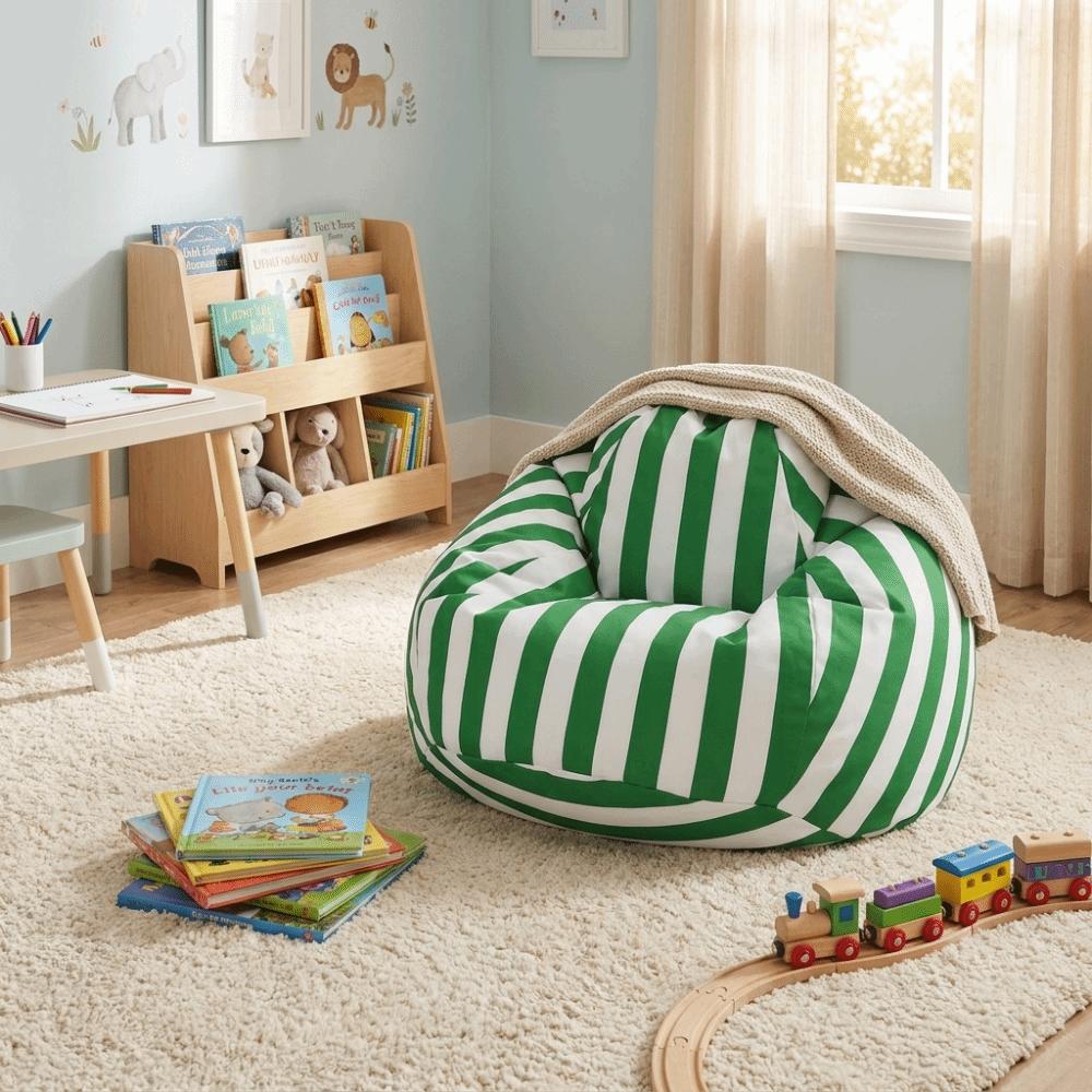 Waterproof Fabric Lazy Lounger Sofa Lightweight Floor Cushion Comfortable Bean Bag Chair Balcony
