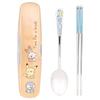 Lilpang Pokemon All-in-One All-Stainless Steel Spoon Clear Case 3-piece Set, Mixed, 1 Set, Spoon + Chopsticks + Case