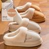2024 New Women's and Men's Non-Slip Plush Cotton Slippers - Thick Sole, Indoor/Outdoor Wear, Warm & Cozy