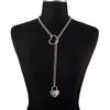 Heart Lock Slip Chain Necklace Love Chains Choker Padlock Collar for Women Punk Goth Jewelry Gothic Aesthetic Accessories