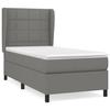 3127918 vidaXL Lit à sommier tapissier avec matelas Gris foncé 80x200 cm Tissu