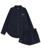 NAKED SURF CLUB [Set] Stitch Point Shirt & Shorts (Navy)