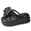 Fashion 7cm Platform Slippers Sandals Woman Bling Bowknot Thick Sole Slippers Women Chunky New Summer Casual Beach Slides Zapatos Mujer