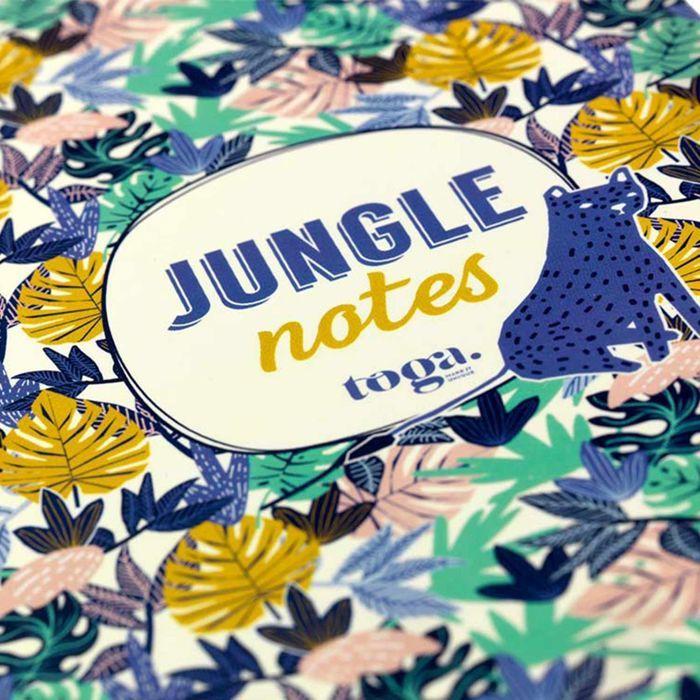 Bloc-notes - Jungle - 100 pages - Motifs tigre - Papier 80g - Détachables