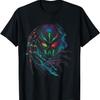 Bhgytec Unisex-Adults Predator Colorful T-Shirt, Black, Small, Short Sleeve, V-Neck, Modern, Graphic Pattern, Cotton Blend, Machine Wash