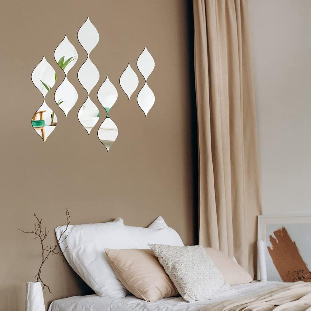 12 шт./компл. наклейки на стену в форме капли воды, акриловые наклейки на вход, 3D-линзы для ванной комнаты