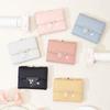 Purse Women's Summer New Korean PU Printed Buckle 3 Fold Bag Simple All-in-one Short Women's Money Clip Multi-card Folding Flap