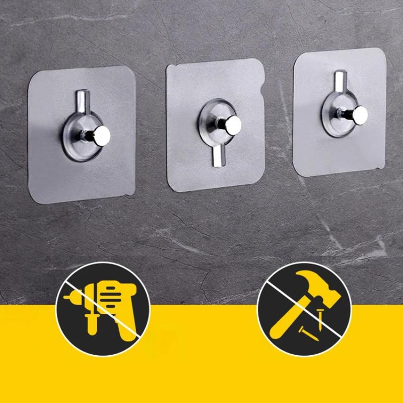 10/20 шт. Клейкие настенные крючки Вешалки для плакатов, фоторамок, часов, Крючки на винтах без сверления, Органайзеры-держатели для кухни и ванной