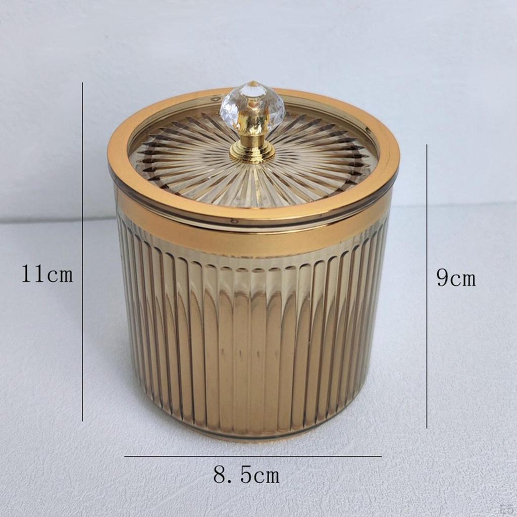 Bathroom Qtip Dispenser Container with Lid Dustproof Makeup Pads for Countertop