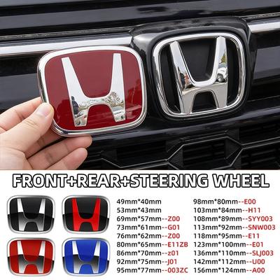 1 шт. 3D H Индивидуальная наклейка-значок для Civic VEZEL CRV City Accord Fit Odyssey Капот Автомобиля Передняя Решетка Задний Багажник Наклейка H