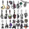 Хэллоуин Медный Светящийся Черный Скелет Гроб Подвеска Бусины Подходят для Шарм-Браслета для Изготовления Ювелирных Изделий Женские Подарки