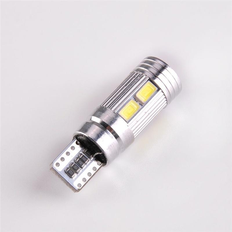 2шт T10 Белый 5630 LED 194 W5W 10 SMD Canbus Безошибочная автомобильная боковая клиновидная лампочка