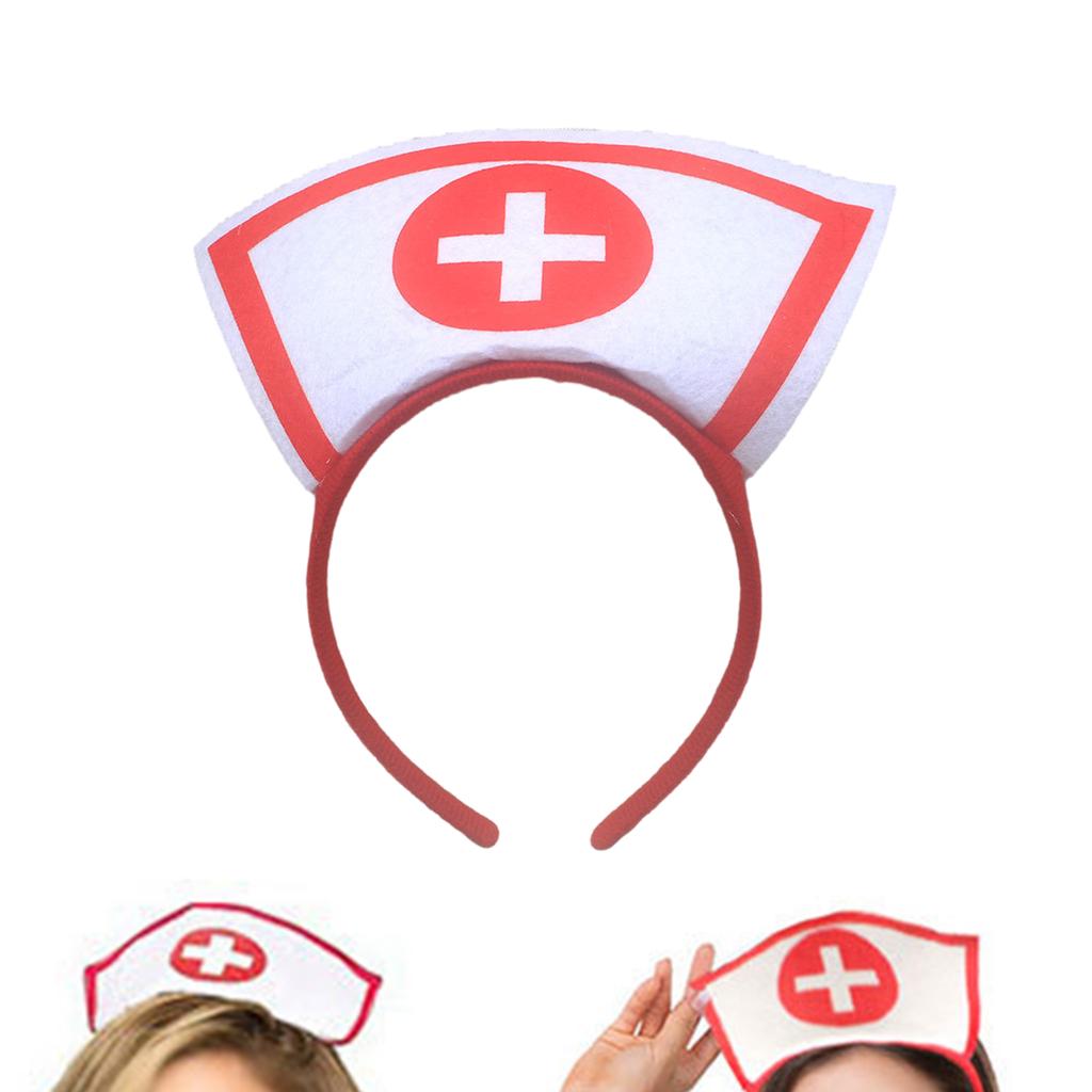 Nurse Hat Headbands Hairbands Cosplay Hair Hoop Headbands Festival Party Hair Accessory for Girls